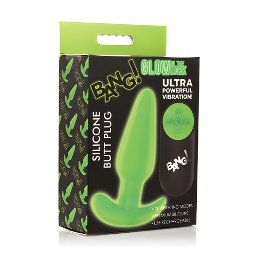 Bang! Glow in the Dark Butt Plug - Remote Controlled
