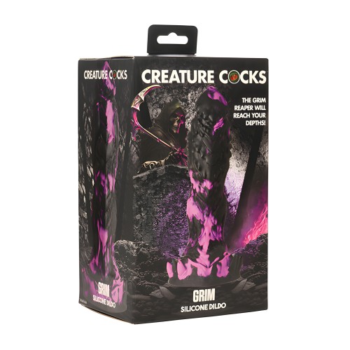 Dildo de Silicona Creature Cocks Grim - Negro/Púrpura