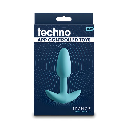 Plug Anal Vibrante Controlado por App Techno Trance - Azul