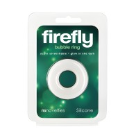 Firefly Glow in the Dark Bubble Cock Ring - Small, White