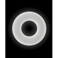Firefly Glow in the Dark Bubble Cock Ring - Small, White