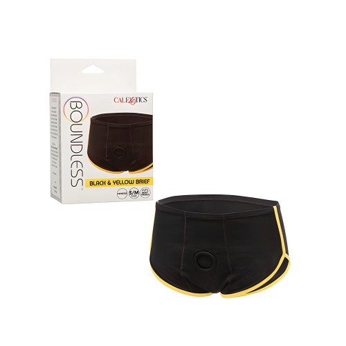 Boxer Brief Boundless Negro/Amarillo S/M