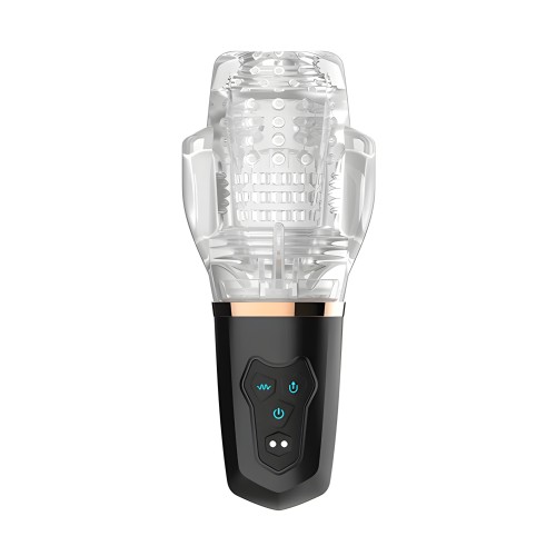 The Male Rose 2 Sucking & Vibrating Blow Job Sucker - Black