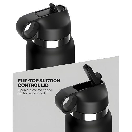 PDX Plus Fap Flask Thrill Seeker Stroker - Frosted/Black