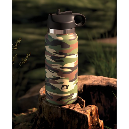PDX Plus Fap Flask Happy Camper Stroker - Frosted/Camo