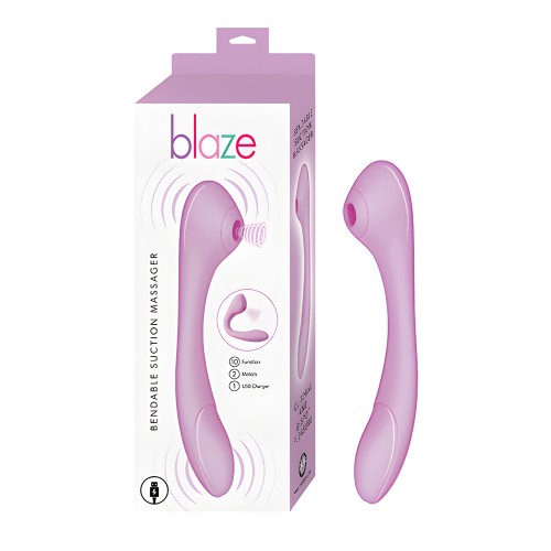 Blaze Bendable Suction Massager - Lavender