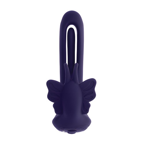 Evolved Lord of the Wings Flapping &amp; Vibrating Stimulator - Purple