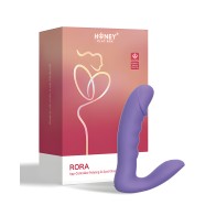 RORA App-Controlled Rotating G-Spot Vibrator & Clitoral Stimulator - Purple