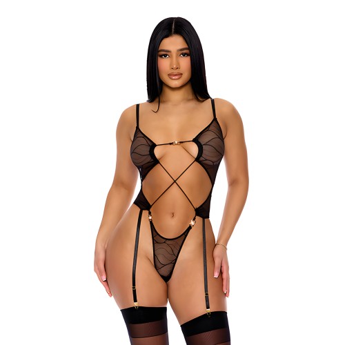 Teddy de Malla Transparente Pull My Strings - Negro SM
