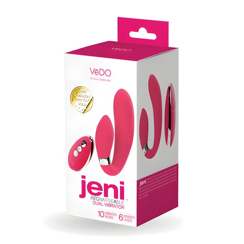 VeDO Jeni Dual Motor Vibe w/Remote - Pink