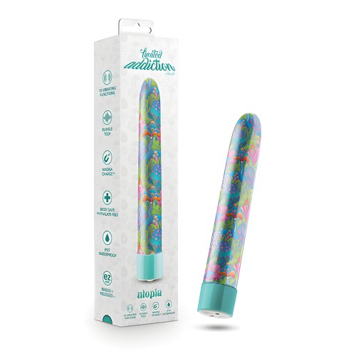 Blush Limited Addiction Utopia Vibrador Recargable de 7" - Aqua