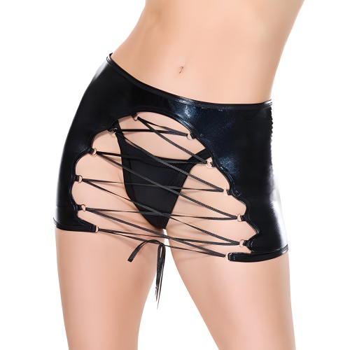 Falda Reversible de Encaje Darque - Negro