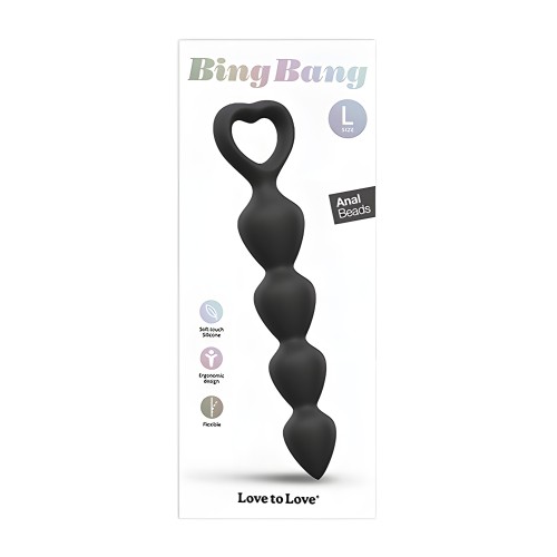 Love to Love Bing Bang Anal Bead - Black Onyx