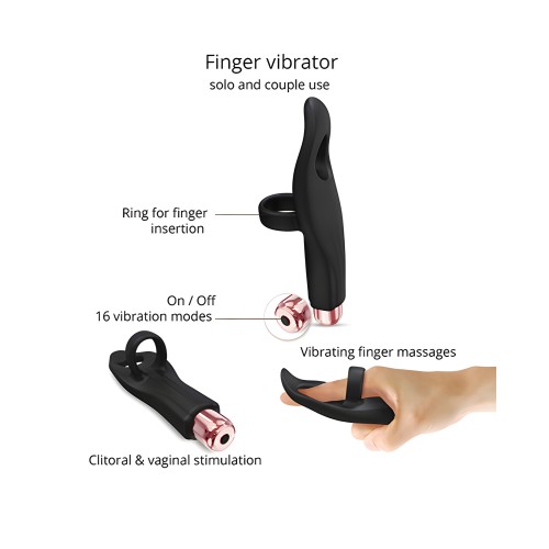 Love to Love Tickle Me Finger Vibe - Black Onyx