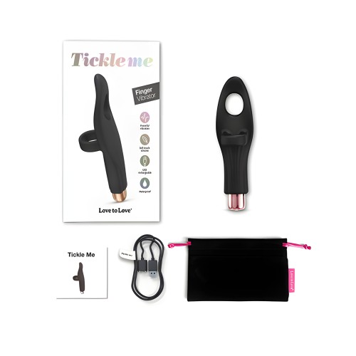 Love to Love Tickle Me Finger Vibe - Black Onyx