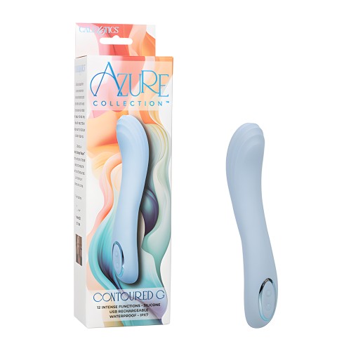 Vibrador Contorneado de la Colección Azure - Azul