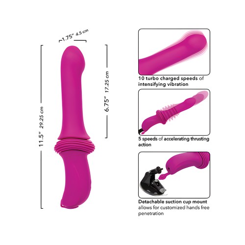 Overdrive Smooth Thruster Remote Control Sex Machine - Fuchsia/Black