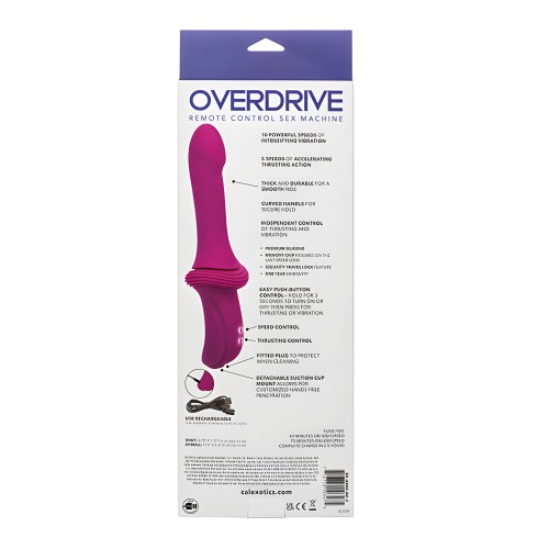 Overdrive Smooth Thruster Remote Control Sex Machine - Fuchsia/Black