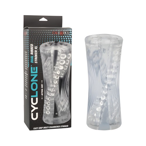 Cyclone Dual Ribbed Stroker XL - Transparente