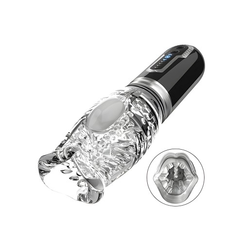 The Male Rose 3 Thrusting & Rotating Masturbator - Black