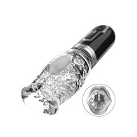 The Male Rose 3 Thrusting & Rotating Masturbator - Black