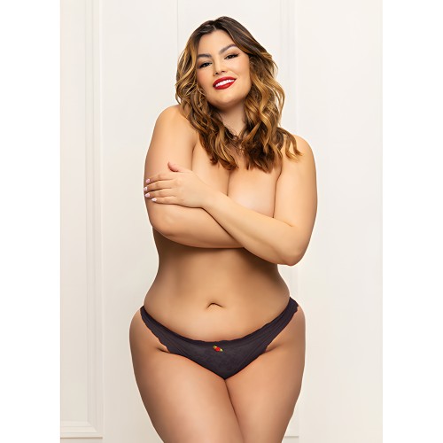 Lace Panty - Black 1X/2X