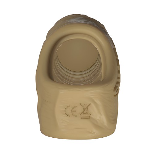 Shaft Flexskin Liquid Silicone 7.8" Vibrating Sheath - Oak