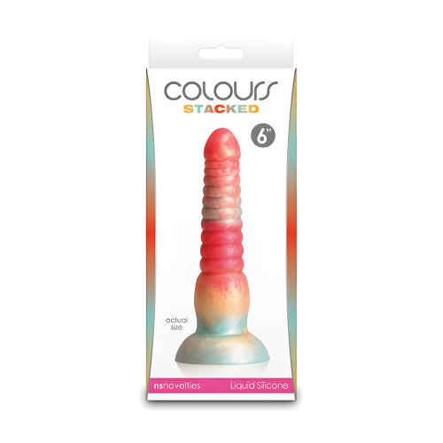 Colours Stacked 6" Dildo - Red/Gold