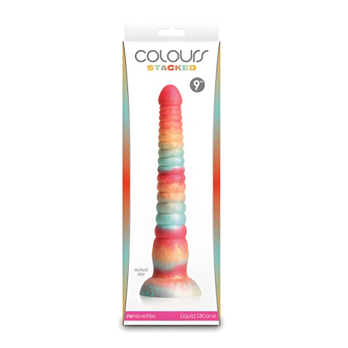 Colours Stacked 9" Dildo - Red/Gold