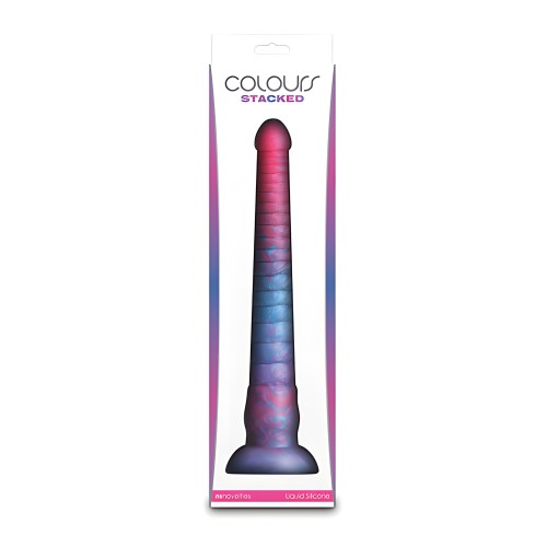 Colours Stacked 12" Dildo Pink/Blue
