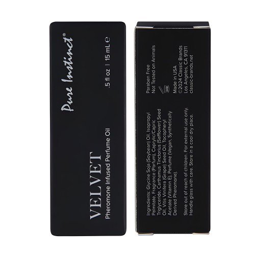 Pure Instinct Pheromone Perfume Oil Velvet - 15 ml Dropper Glass