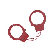 Shots Ouch! Classic Metal Handcuffs - Red