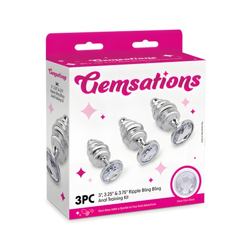 Gemsations Ripple Bling Bling Butt Plug Training Set