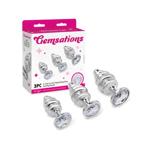 Set de Plugs Anales Ripple Bling Bling de Gemsations
