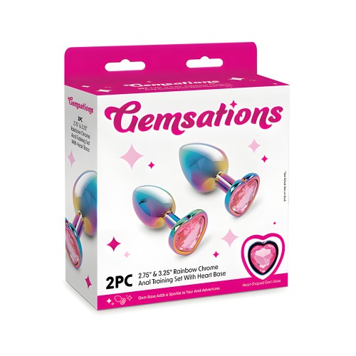 Juego de Entrenamiento Anal Gemsations 2 piezas - Arcoiris