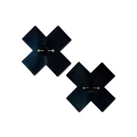 Pastease Cruz Líquida Negra con Perforación y Barra - Negro O/S