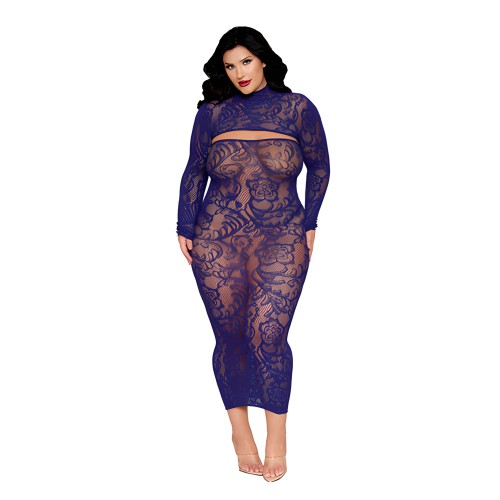 Floral Pattern Strapless Gown Removable Shrug Eclipse QN