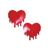 Pastease Faux Leather Melty Heart - Red O/S