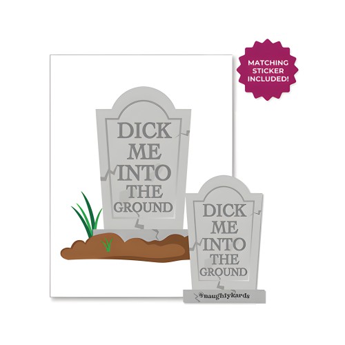 Halloween Dick In Ground Greeting Card