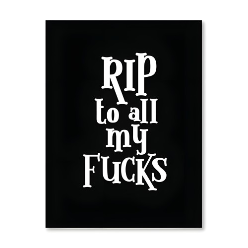 Halloween Rip Fucks Greeting Card w/Stickers