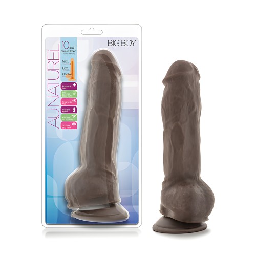 Blush Au Naturel 10" Big Boy Realistic Dildo w/Balls - Chocolate