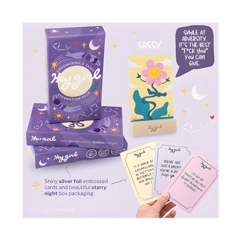Hey Girl Empowering & Sassy Affirmation Deck