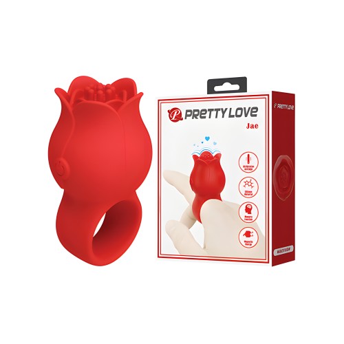 Vibrador de Dedo Floral Pretty Love Jae - Rojo