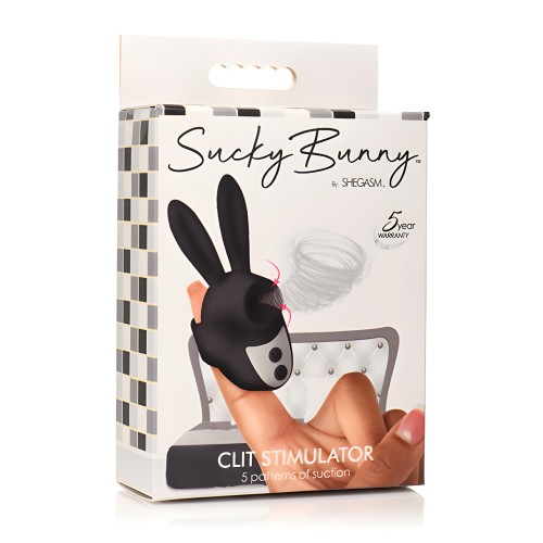 Shegasm Sucky Bunny Clit Stimulator - Negro