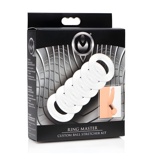 Master Series Ring Master Kit de Estiramiento de Testículos Personalizado - Transparente