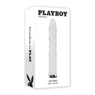 Playboy Pleasure In the Twist Glass Vibrator - White