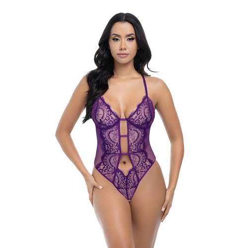 Carmen Lace Teddy - Imperial Purple