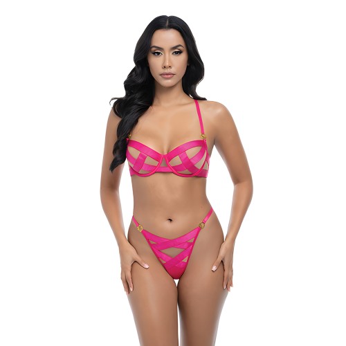 Raelynn Satin Strappy Bra Set