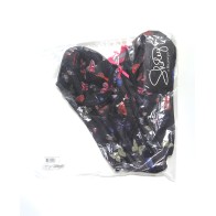 Bustier de Malla Negra con Estampado de Mariposa