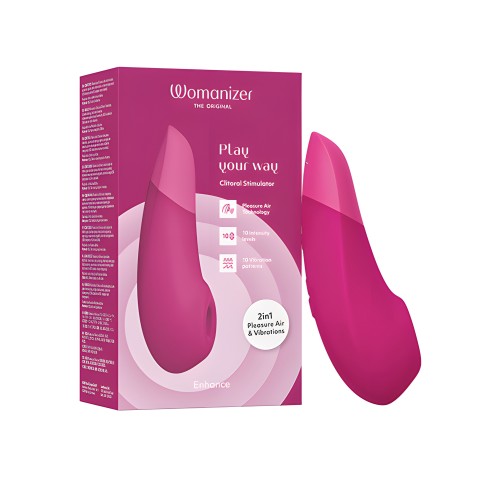 Womanizer Enhance 2 in 1 Pleasure Air & Vibrations - Pink